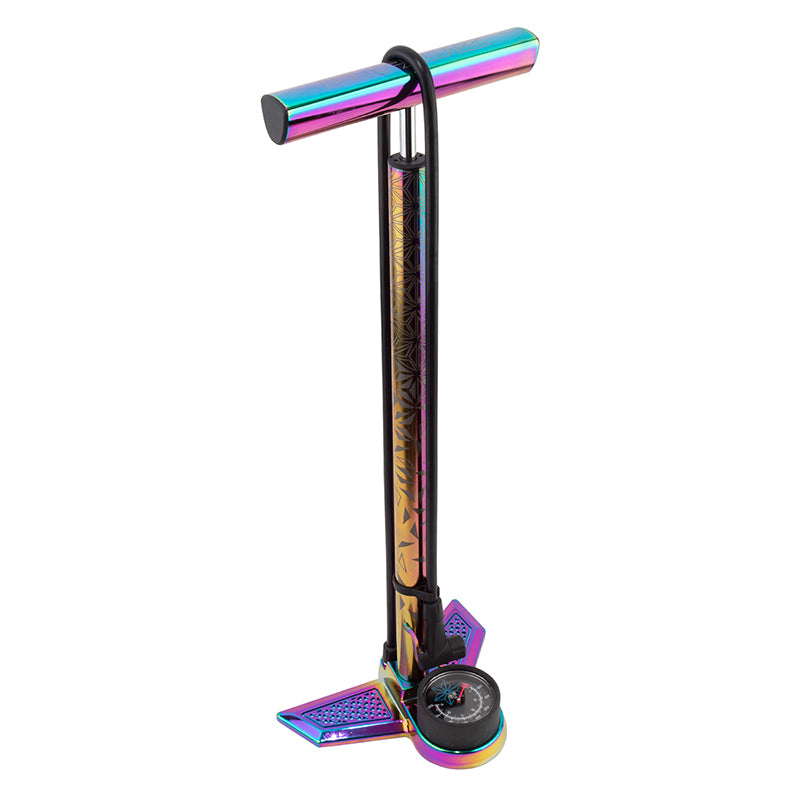 Supacaz SuaveAir Floor Pump  Analog PV/SV 160psi Alloy Oil Slick