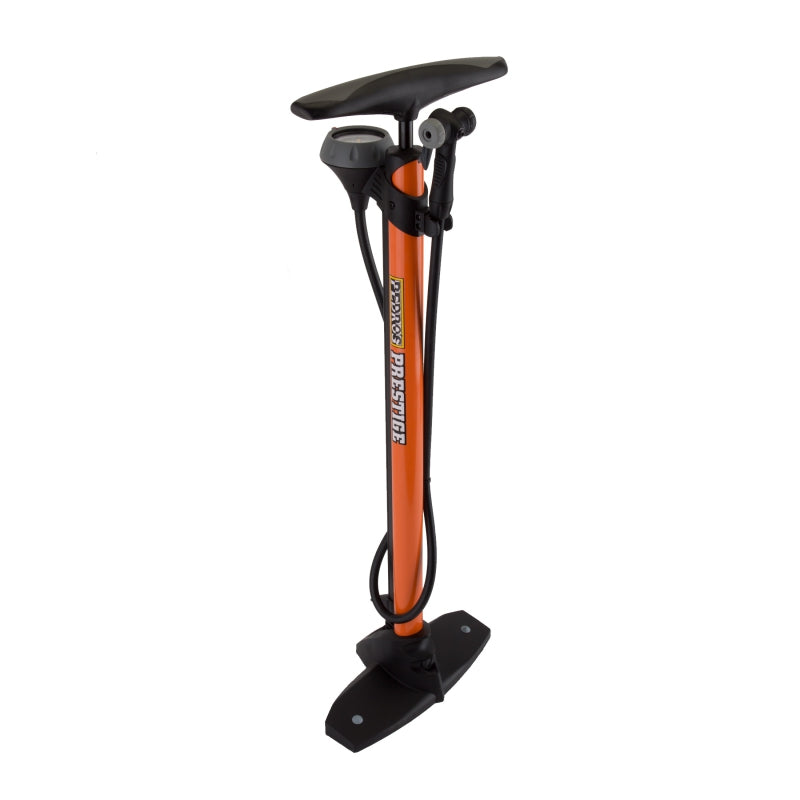 Pedros Prestige Floor Pump Orange/Black