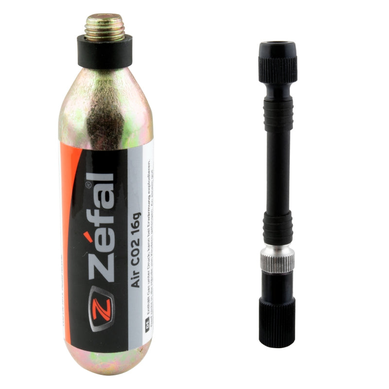 Zefal Co2 EZ Control FC Threaded PV/SV Black 1 - 16g Alloy