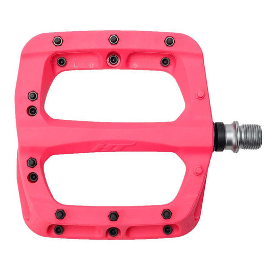 HT Components PA03A Nano P Platform Pedals Body: Nylon Spindle: Cr-Mo 9/16 Pink Pair