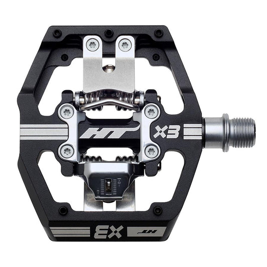 HT Components X3 Pedals - Dual Sided Clipless Platform Aluminum 9/16" BLK