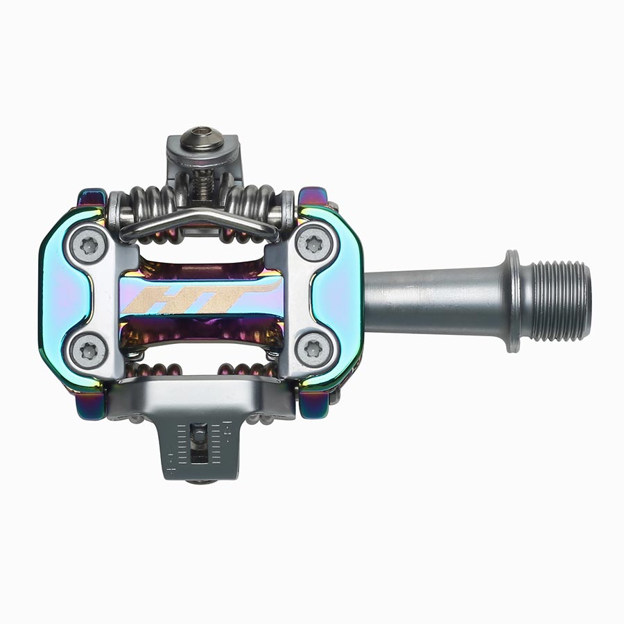 HT Pedals M2 Clipless Pedals CrMo - Oil Slick