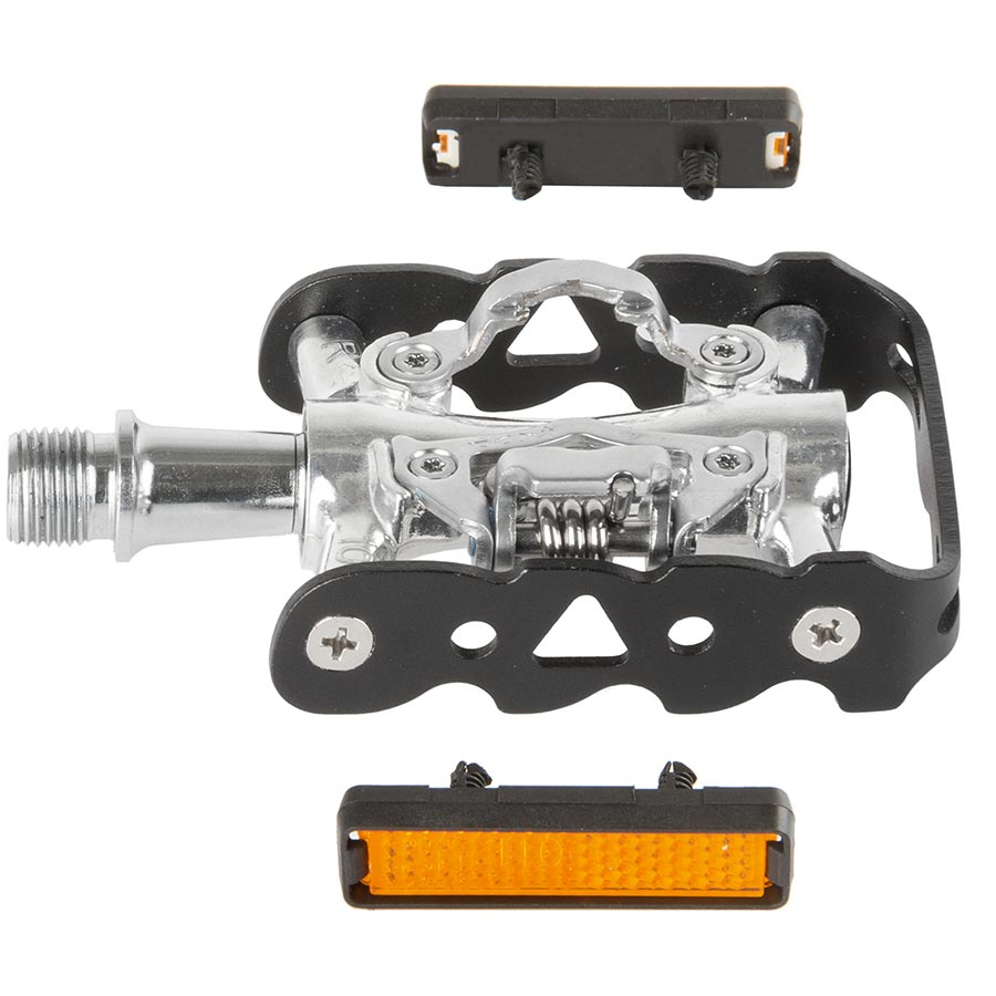 M-Wave Peasy Dual Sided Pedals Body: Aluminum Spindle: Cr-Mo 9/16 Black