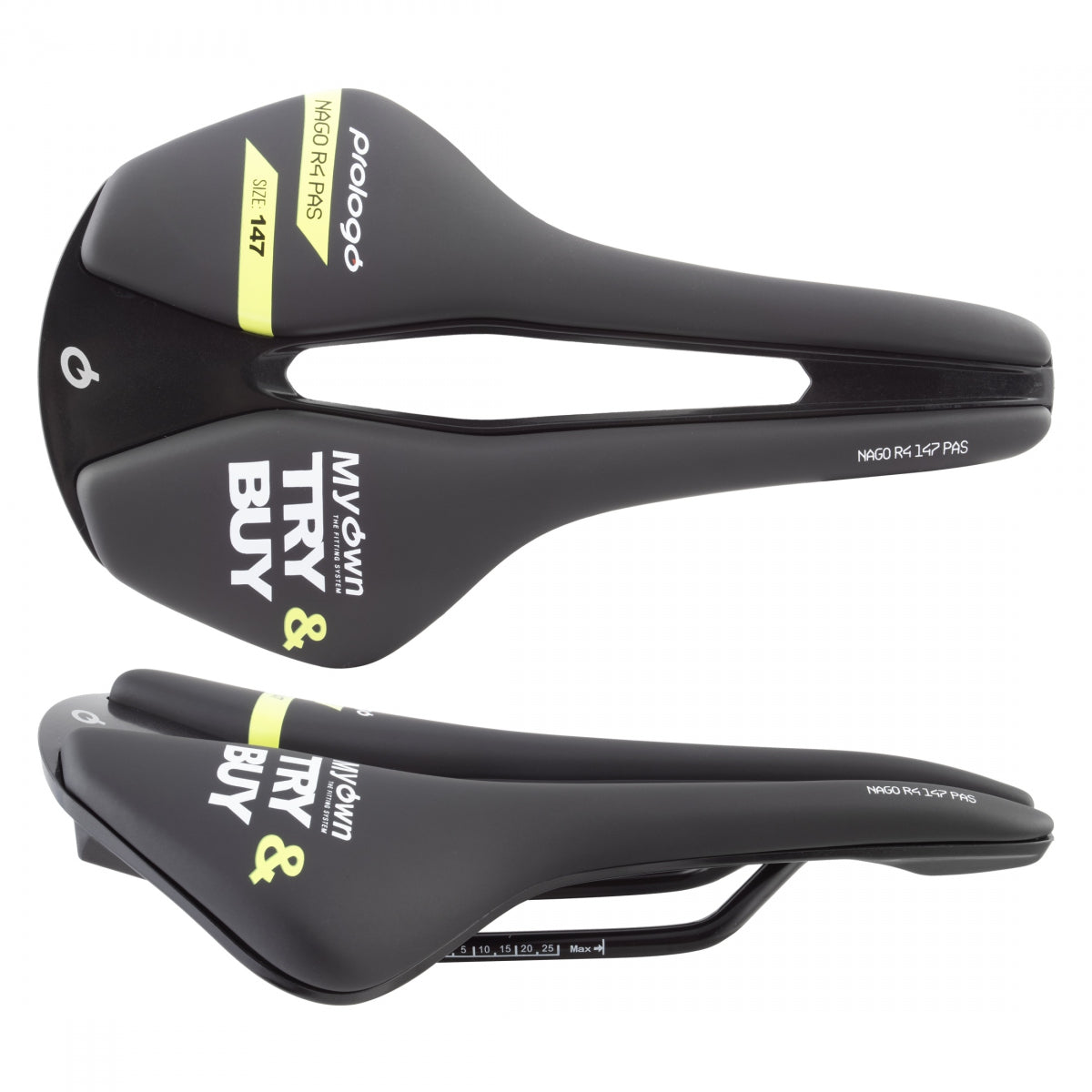 SADDLE PROLOGO TRY&BUY NAGO R4 PAS STL 147 BK/YL