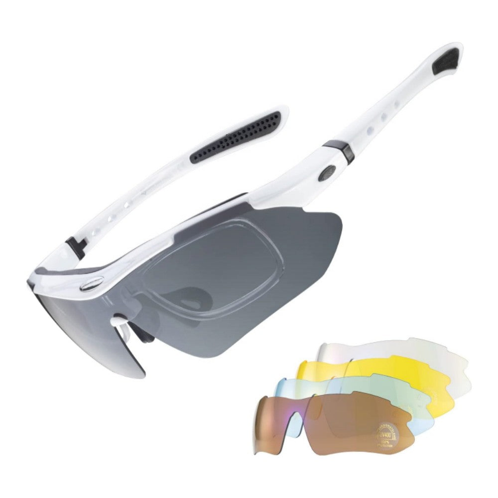Slim Polarized Sports Sunglasses with 4 Lenses