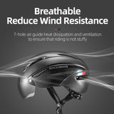 ROCKBROS Ultralight Magnetic Goggles Rear Light Cycling Helmet