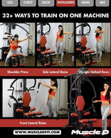 Muscle D Fitness Compact Single-Stack Multi-Gym | Full Body, Space-Saving