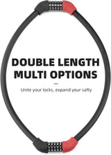 ROCKBROS Bike Lock 5 Digit Cable Lock Lightweight Bicycle Lock Combination Portable Lock