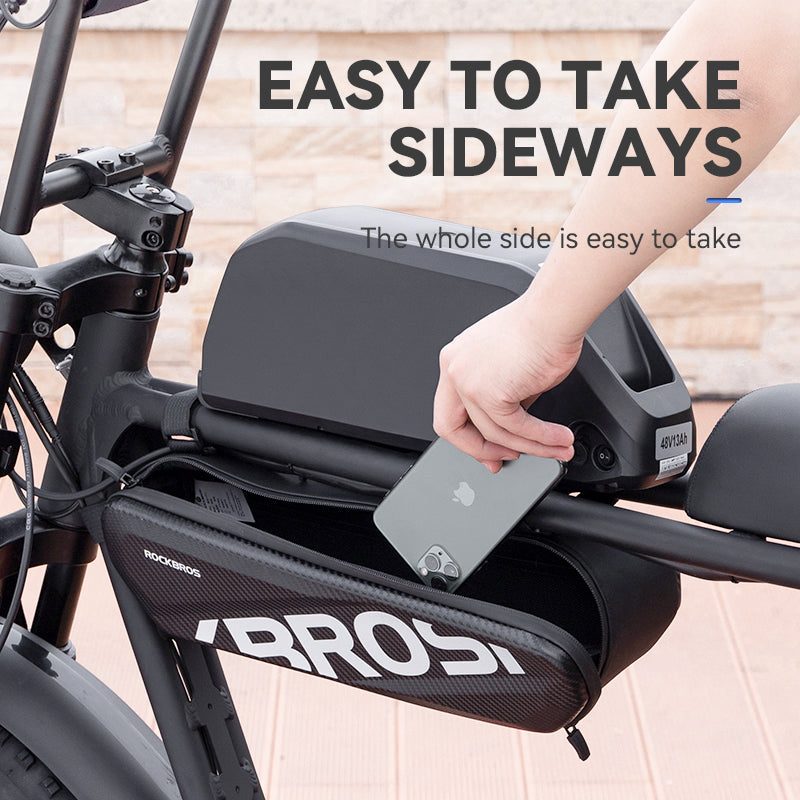 ROCKBROS E-Bike Bag top Tube Front Frame Bag Black Waterproof 4.5L Beam Storage Package