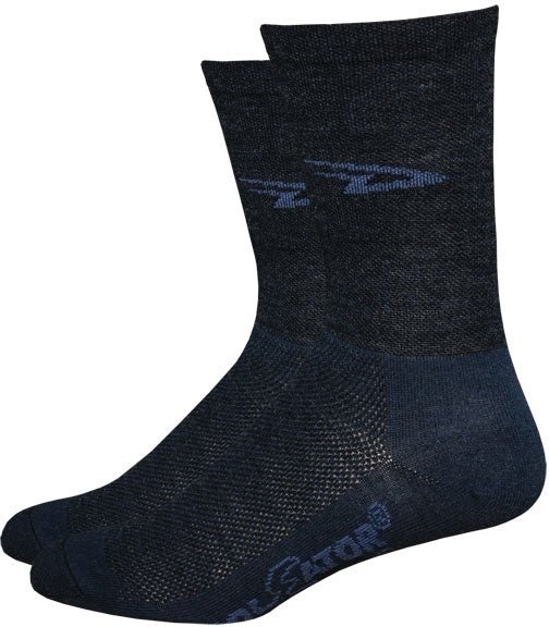 DeFeet Wooleator 5" D-Logo Socks 9.5-11.5 Charcoal