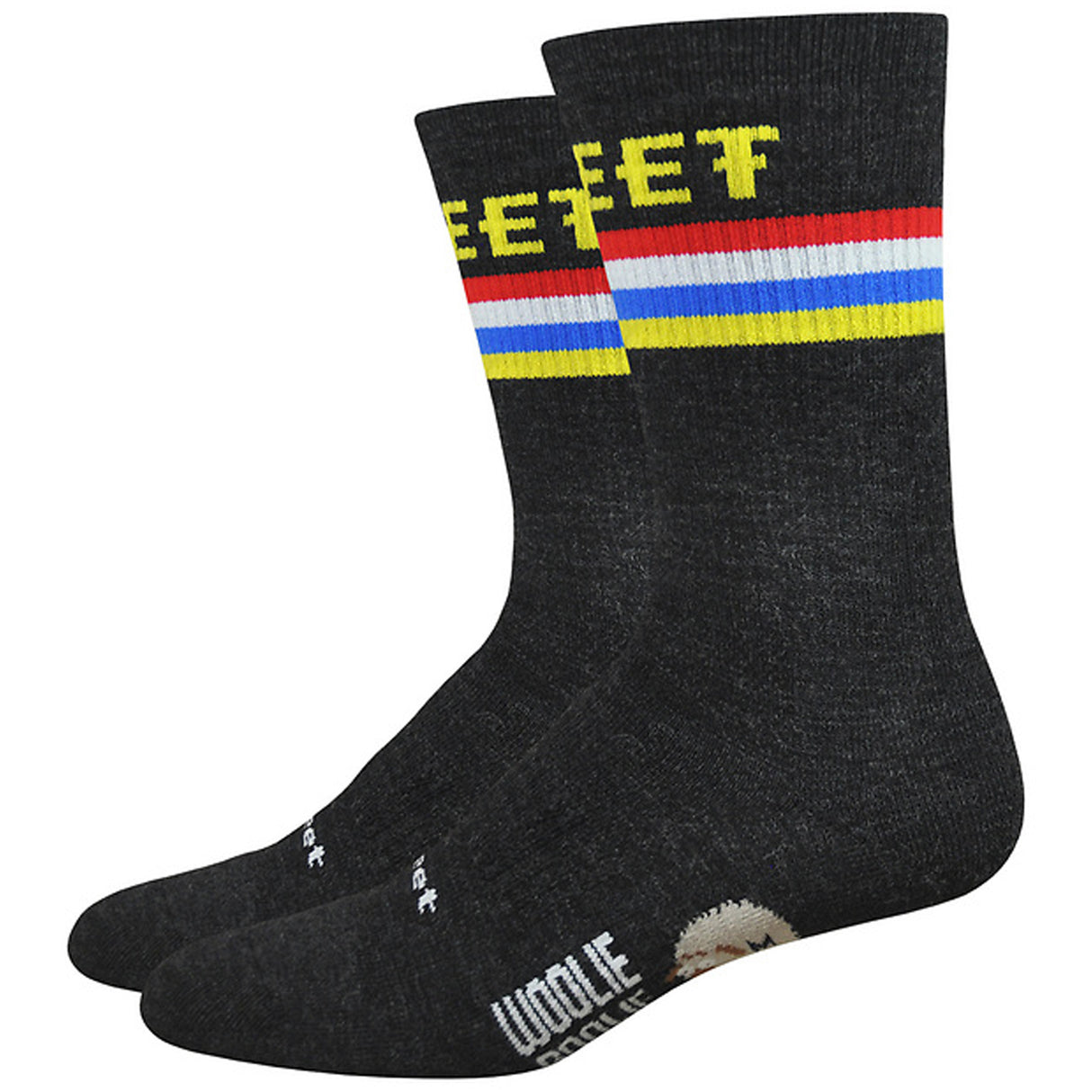 Woolie Boolie 6" D-Podium Socks, 9.5-11.5, Charcoal
