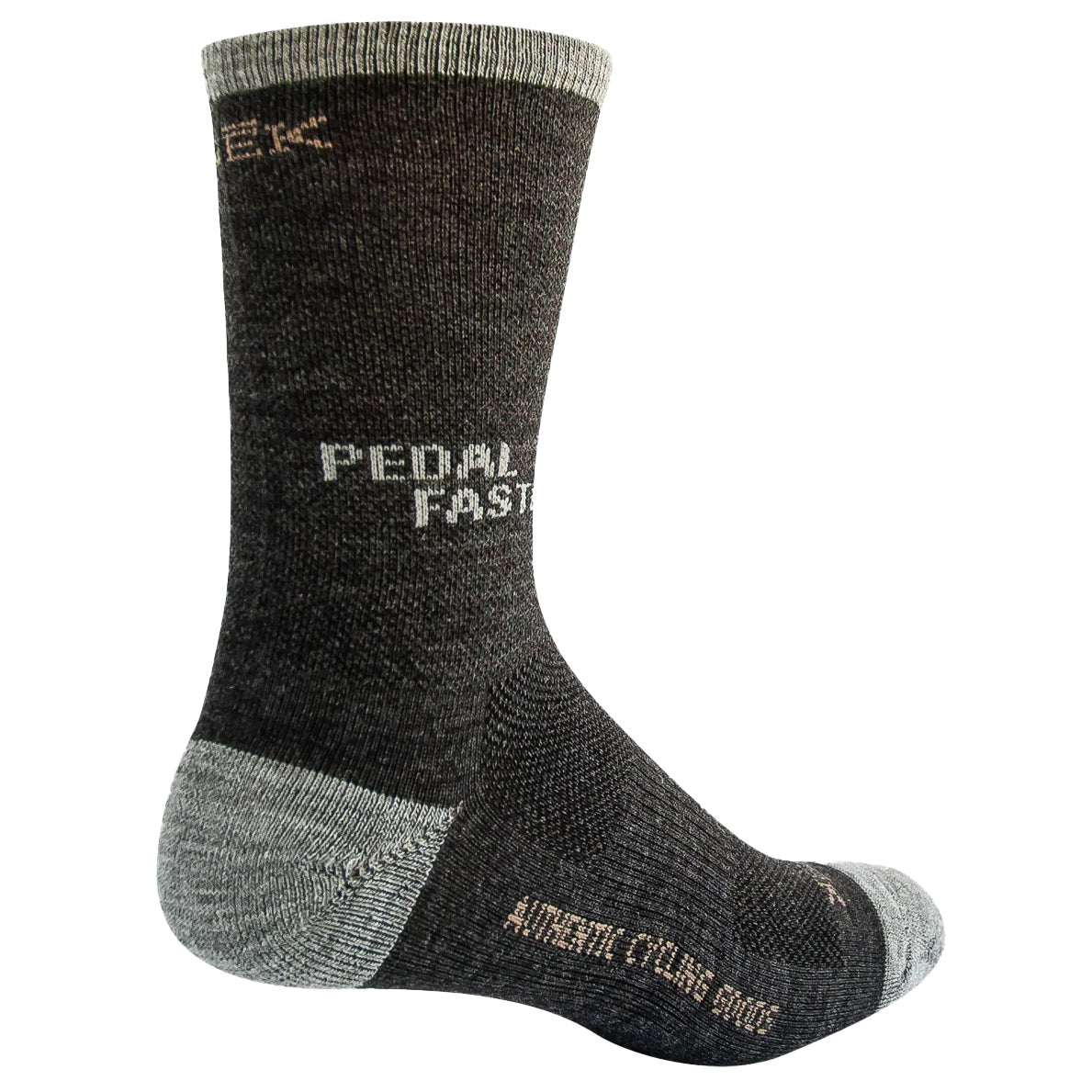 Snek Merino Pedal Faster Sock 2 Black/Gray Medium