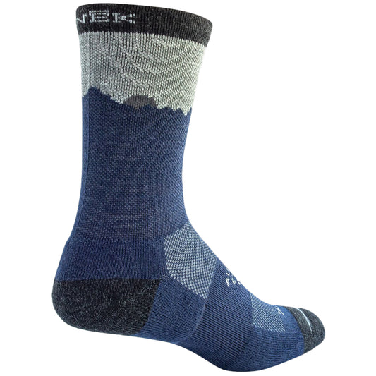 Snek Merino Wasatch Sock Blue/Gray 7-9