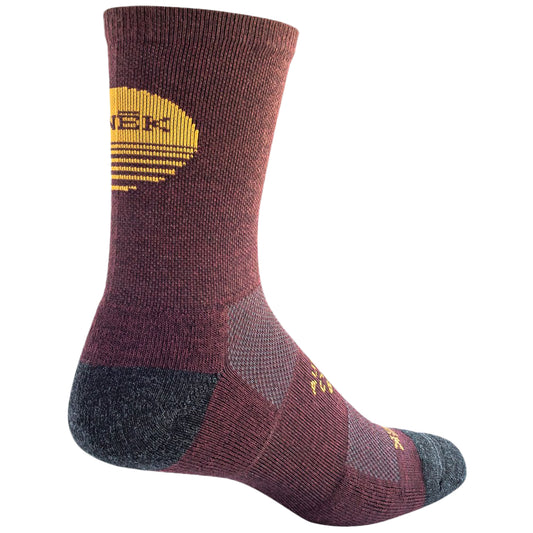 Snek Merino Desert Sunrise Sock Maroon 7-9