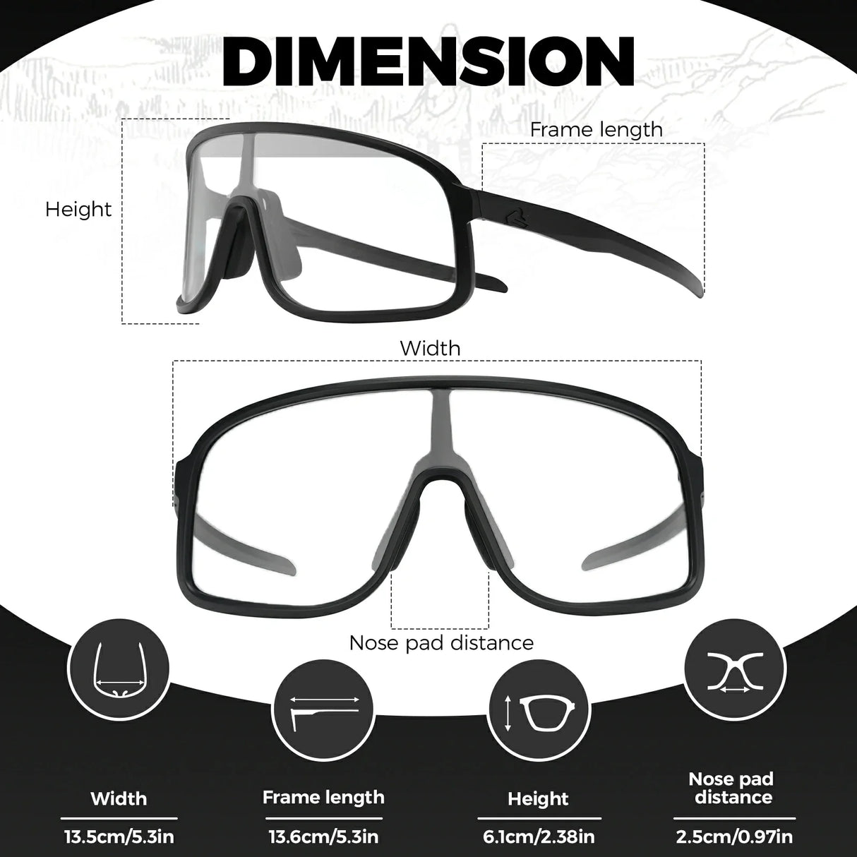 Polarized Photochromic Cycling Sunglasses