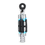 S2 Alloy 1/4" Drive Ratchet Handle 72-Tooth Compact Bike Repair Kit with 8 Bits