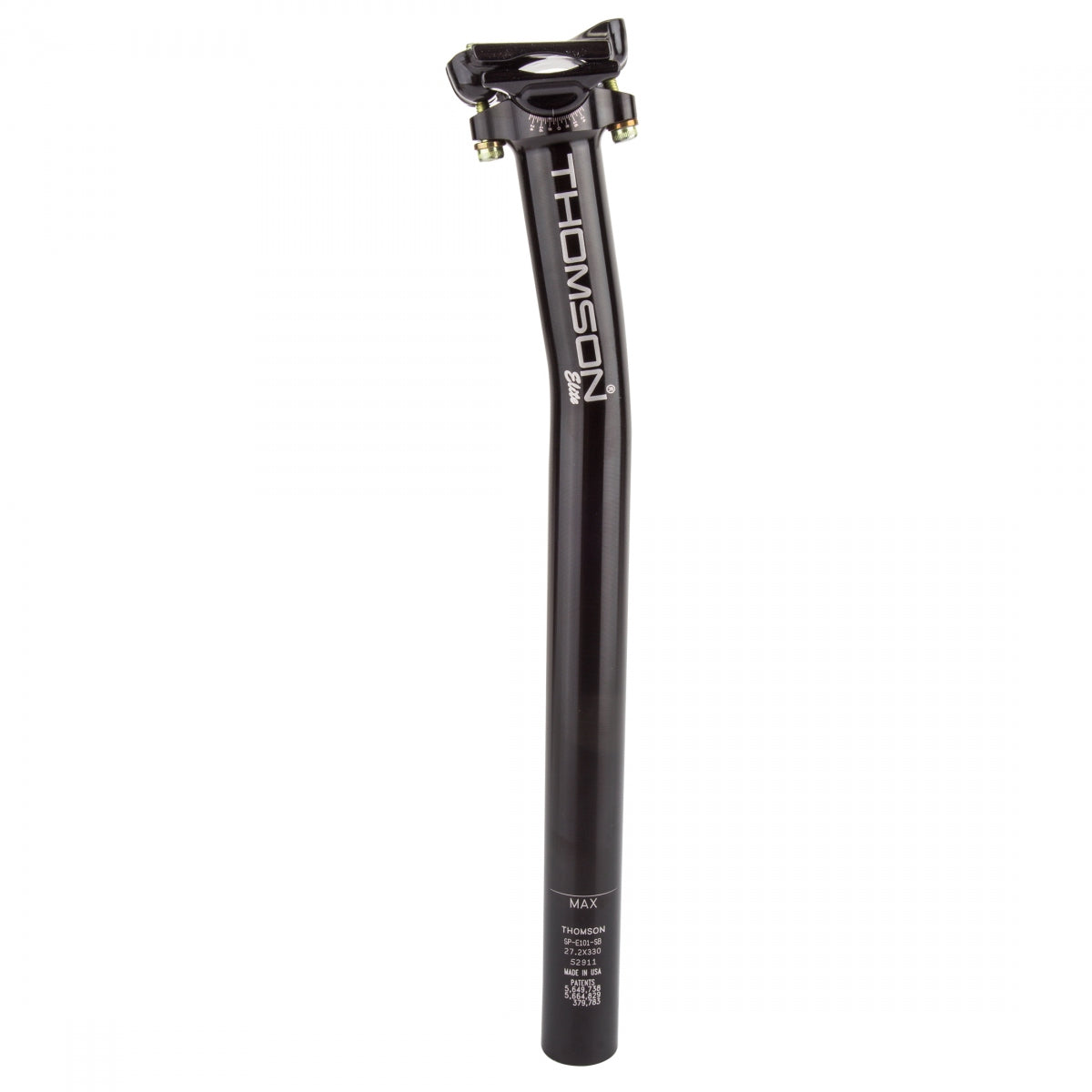 SEATPOST THOM 27.2 330mm-BK 16mm SETBACK