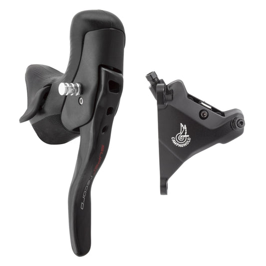 Campagnolo Super Record Ergopower EPS Hydraulic Brake/Shift Lever Disc Caliper - Left/Front 12-Speed 160mm Flat Mount Caliper BLK