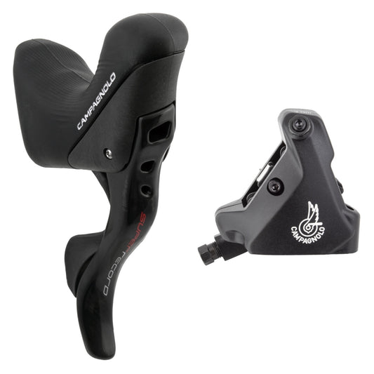 Campagnolo Super Record Ergopower Hydraulic Brake/Shift Lever Disc Caliper - Right/Rear 12-Speed 160mm Flat Mount Caliper BLK