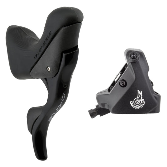 Campagnolo Chorus Ergopower Hydraulic Brake/Shift Lever Disc Caliper - Right/Rear 12-Speed 160mm Flat Mount Caliper BLK