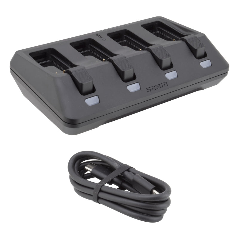 SRAM AXS 4-Port Battery Charger - Compatible AXS Batteries used on SRAM eTap RockShox AXS Components Battery sold separate