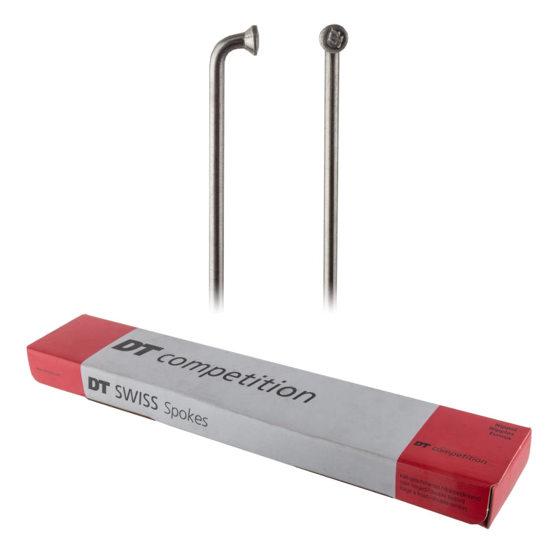 DT Swiss Competition Spoke: 2.0/1.8/2.0mm 268mm J-bend Silver Box of 100