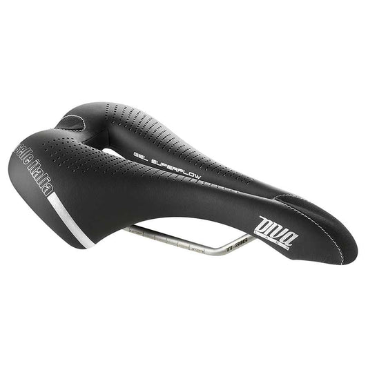 Selle Italia Diva Gel Flow Saddle L  L3 Ti 316 Rail - Black