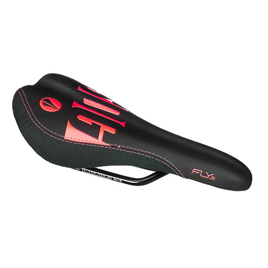 SDG Fly Jr Saddle Steel Rails - Blk/Red