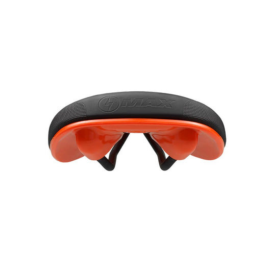 SDG Bel-Air V3 Max Saddle Lux-Alloy Rails Black/Orange