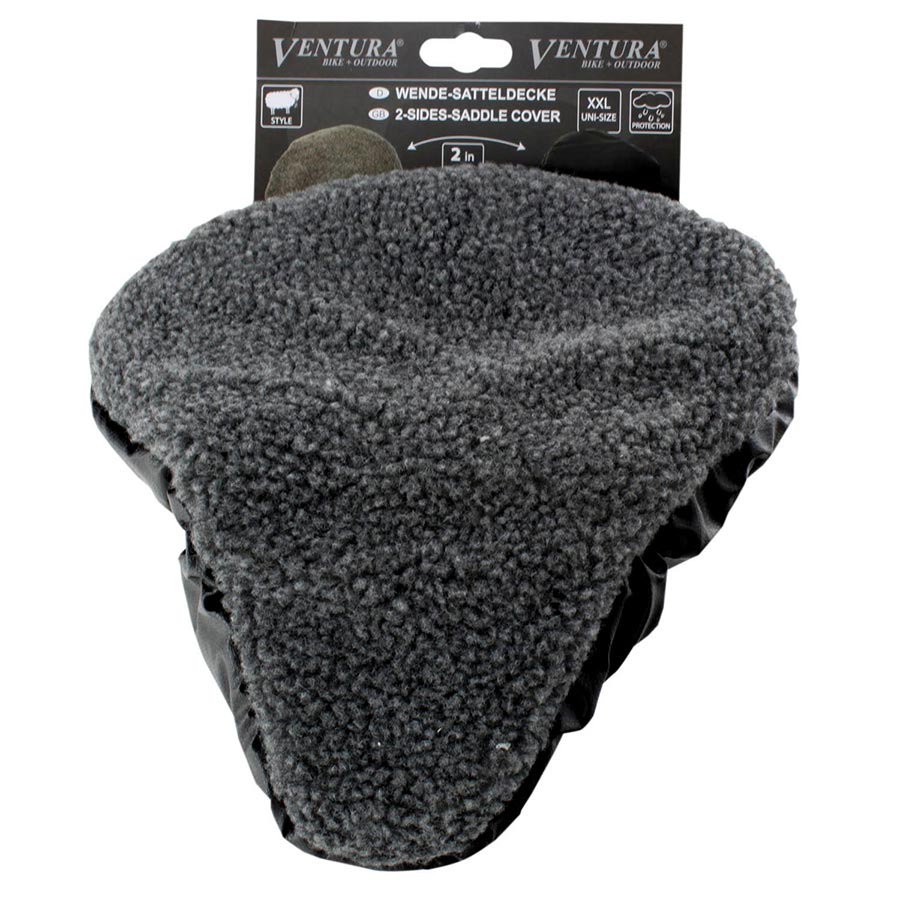 Ventura Sheep Skin Seat Cover 240 x 270mm Black