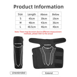 ROCKBROS Warm Knee Pads Winter Leg Covers Fleece Thermal Windproof Reflective