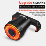ROCKBROS Q5 Smart Brake & Tail Light - USB Rechargeable, Waterproof