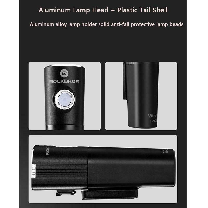 ROCKBROS Front Bike Light 400/800 Lumens V6-400/800