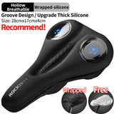 ROCKBROS Silicone Bicycle Saddle Hollow Breathable MTB Bike Seat Cushion Cover