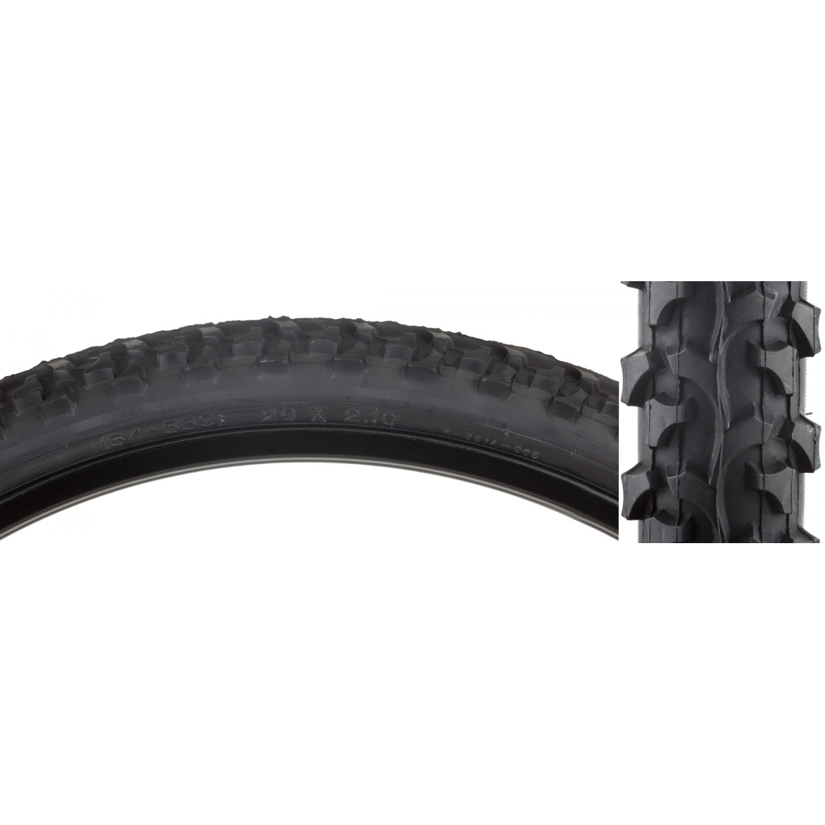 TIRE SUNLT 26x2.1 BK/BK ALPHA BITE K831 WIRE