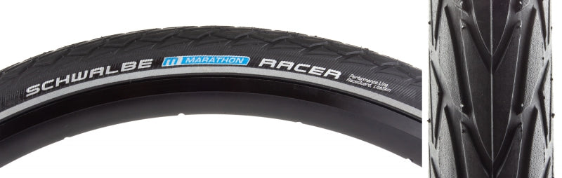 Schwalbe Marathon Racer Tire - 26 x 1.5 Clincher Wire BLK Performance Line RaceGuard Addix E-25