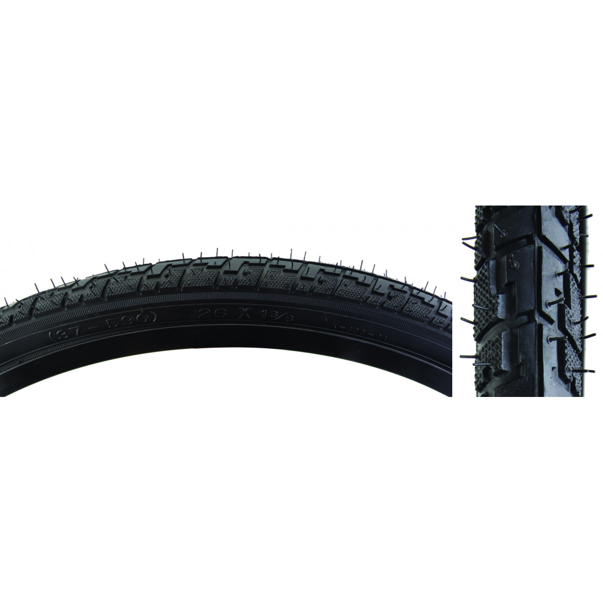 TIRE SUNLT 26x1-3/8 BK/BK HYBRID K830 WIRE