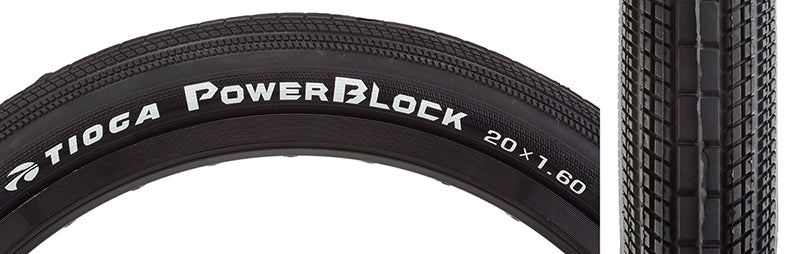 Tioga Powerblock S-Spec Tire - 20 x 1.6 Clincher Folding Black 120tpi