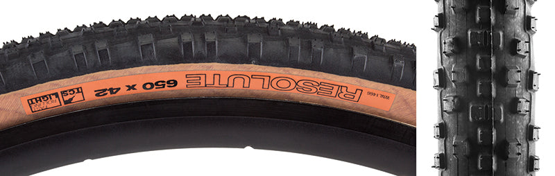 WTB Resolute Tire - 650b x 42 TCS Tubeless Folding BLK/Tan Light Fast Rolling