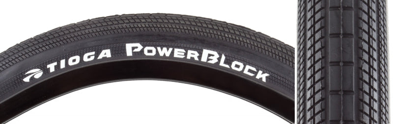 Tioga PowerBlock Tire - 20 x 1.95 Clincher Wire Black 60tpi