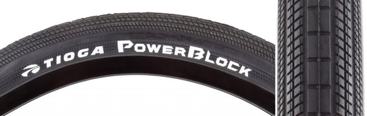 Tioga PowerBlock Tire - 20 x 1.6 Clincher Wire Black 60tpi