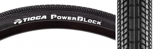 Tioga PowerBlock Tire - 20 x 1-3/8 Clincher Wire Black 60tpi