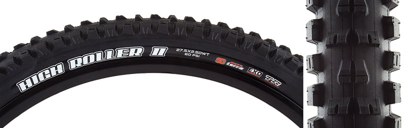 Maxxis High Roller II Tire - 27.5 x 2.5 Tubeless Folding BLK 3C Maxx Terra EXO Wide Trail