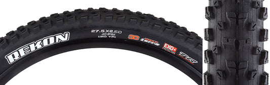 Maxxis Rekon Tire - 27.5 x 2.6 Tubeless Folding BLK 3C Maxx Terra EXO+ 60tpi