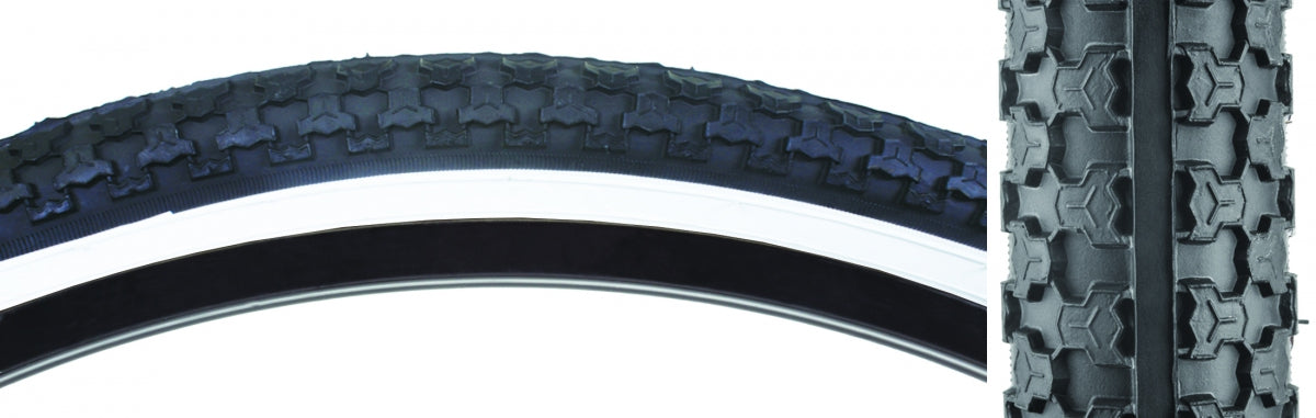 TIRE SUNLT 24x2.125 BK/WH RAISD CTR K52 WIRE