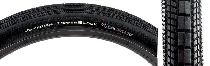 Tioga PowerBlock OS20 Tire - 20 x 1.85 Clincher Wire Black 60tpi