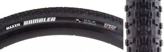 Maxxis Rambler Tire - 700 x 38 Tubeless Folding Black Dual SilkShield