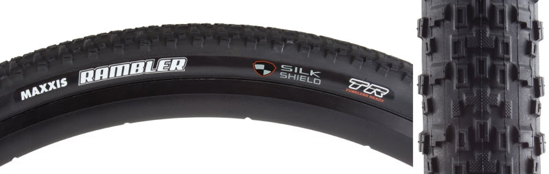 Maxxis Rambler Tire - 700 x 45 Tubeless Folding Black Dual SilkShield