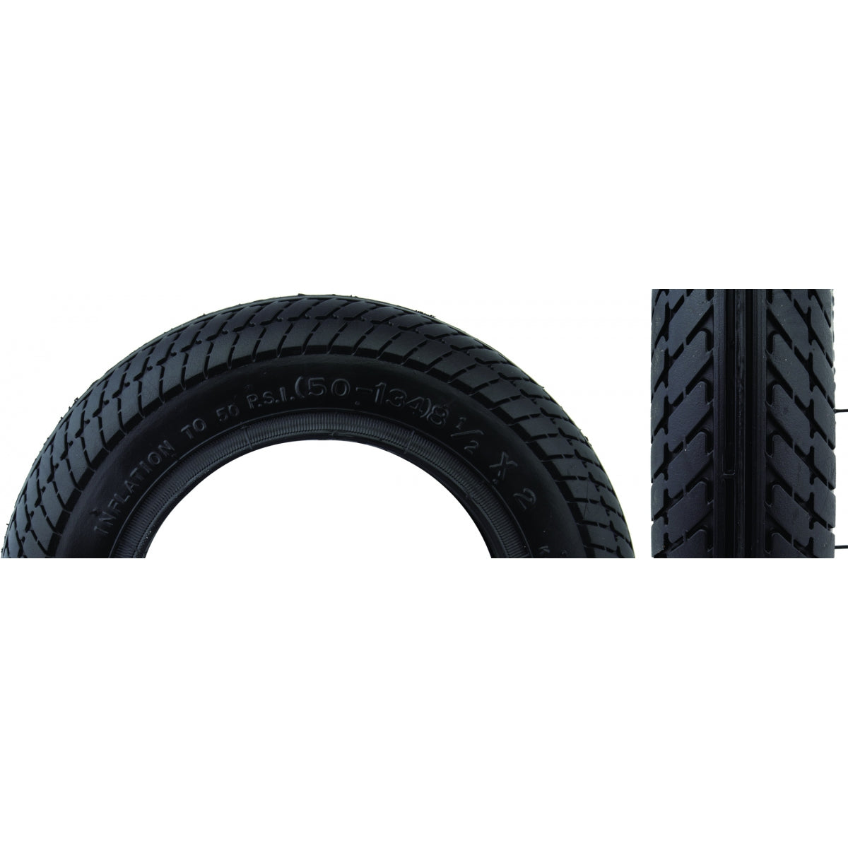 TIRE SUNLT SCOOTER 8-1/2x2 BK/BK K912 WIRE