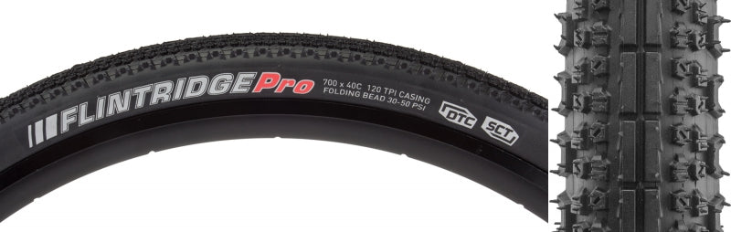 Kenda Flintridge Pro Tire - 700 x 40 Tubeless Folding Black